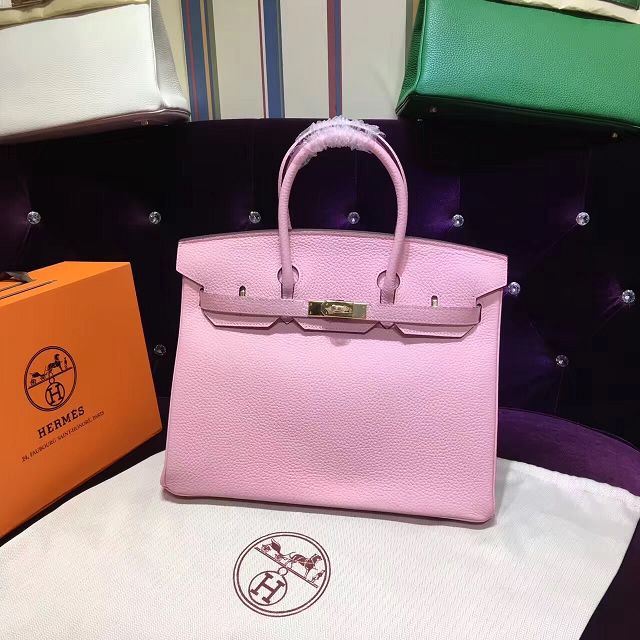 Hermes top togo leather birkin 30 bag H30-2 pink