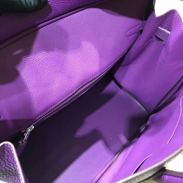 Hermes top togo leather birkin 30 bag H30-2 purple