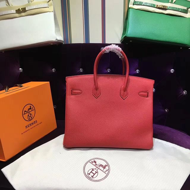 Hermes top togo leather birkin 30 bag H30-2 red