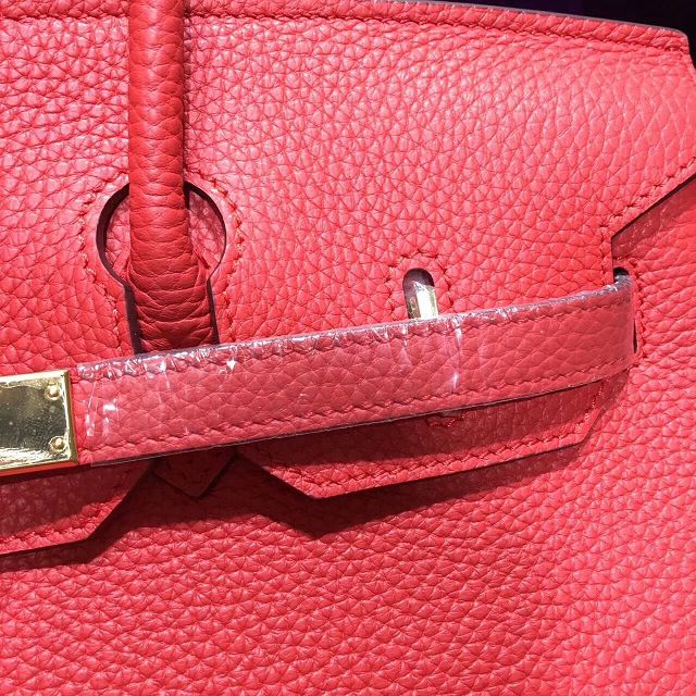 Hermes top togo leather birkin 30 bag H30-2 red