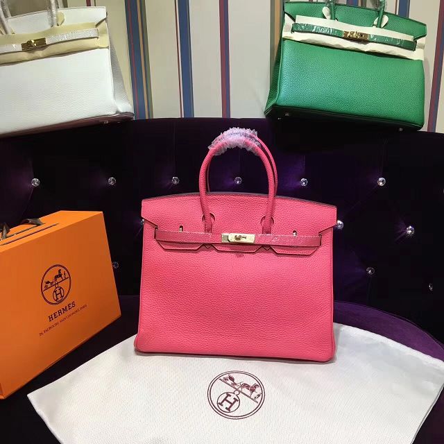 Hermes top togo leather birkin 30 bag H30-2 watermelon red