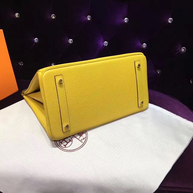 Hermes top togo leather birkin 30 bag H30-2 yellow