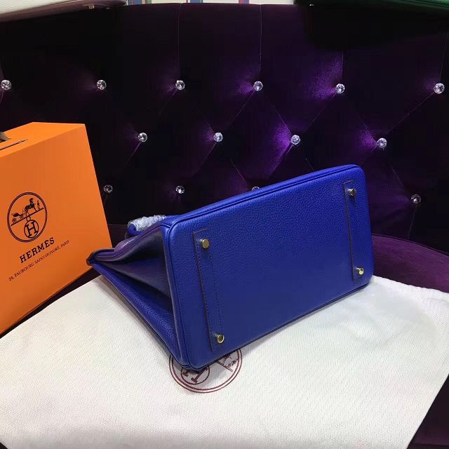 Hermes top togo leather birkin 35 bag H35-2 electric blue