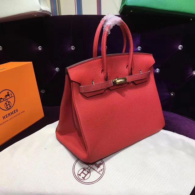 Hermes top togo leather birkin 35 bag H35-2 red