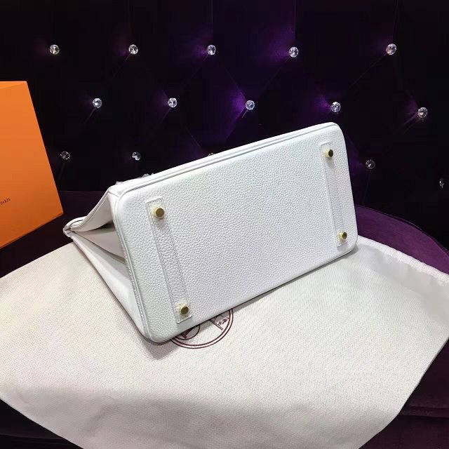 Hermes top togo leather birkin 35 bag H35-2 white