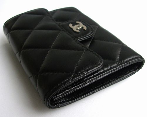 CC original lambskin classic small flap wallet A84401 black