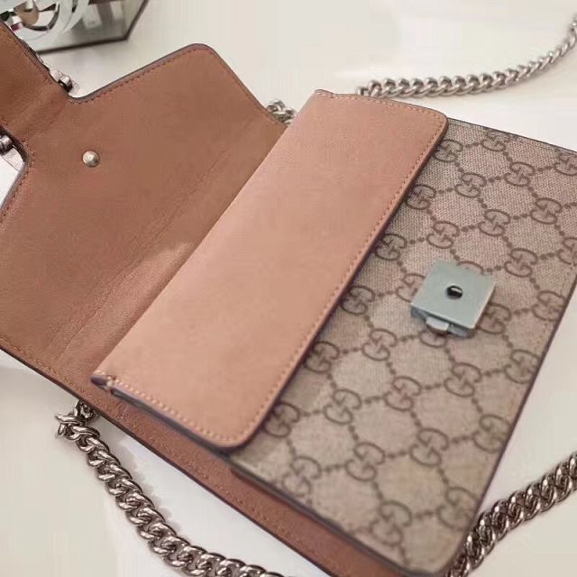 2017 GG dionysus Supreme mini bag 421970 apricot