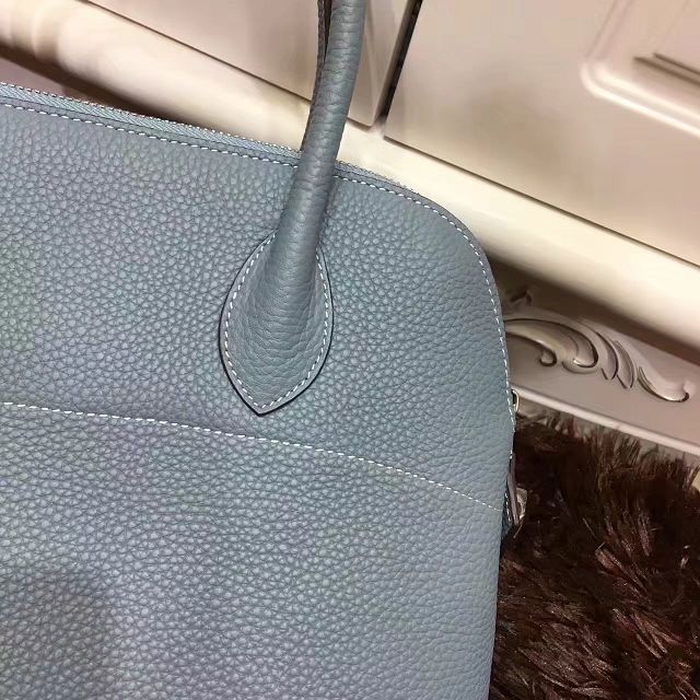 Hermes calfskin medium bolide 31 bag B31 light blue