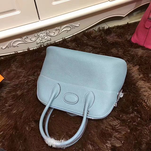 Hermes calfskin medium bolide 31 bag B31 light blue