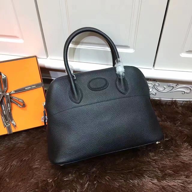 Hermes calfskin small bolide 27 bag B27 black