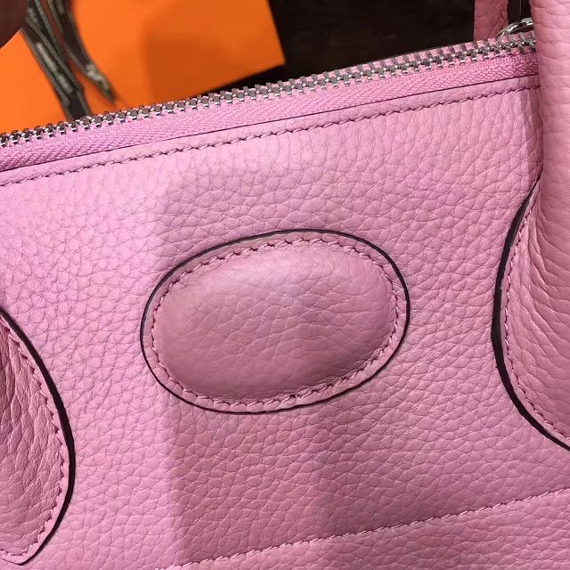 Hermes calfskin small bolide 27 bag B27 pink