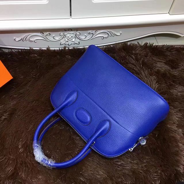 Hermes calfskin small bolide 27 bag B27 royal blue