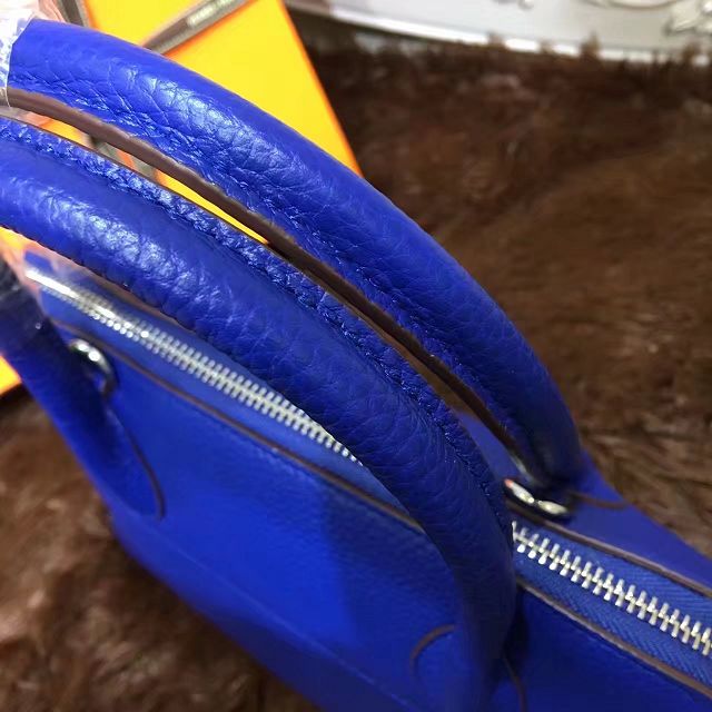 Hermes calfskin small bolide 27 bag B27 royal blue