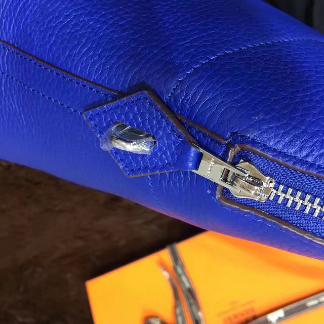 Hermes calfskin small bolide 27 bag B27 royal blue