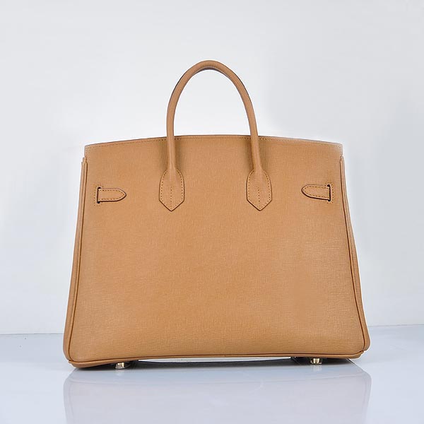 Hermes original epsom leather birkin 25 bag H25-1 light coffee