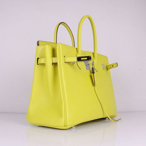 Hermes original togo leather birkin 30 bag H30-1 lemon yellow