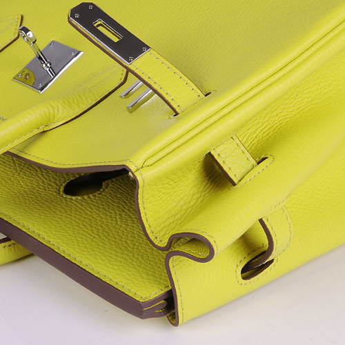 Hermes original togo leather birkin 30 bag H30-1 lemon yellow