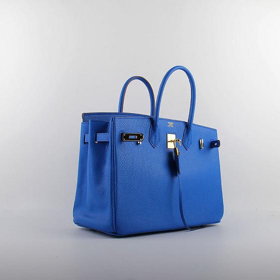 Hermes original togo leather birkin 30 bag H30-1 royal blue