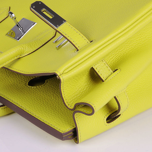 Hermes original togo leather birkin 35 bag H35-1 lemon yellow