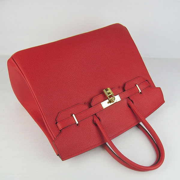 Hermes original togo leather birkin 25 bag H25-1 red	