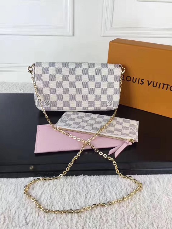 Louis vuitton original damier azur pochette felicie n63106