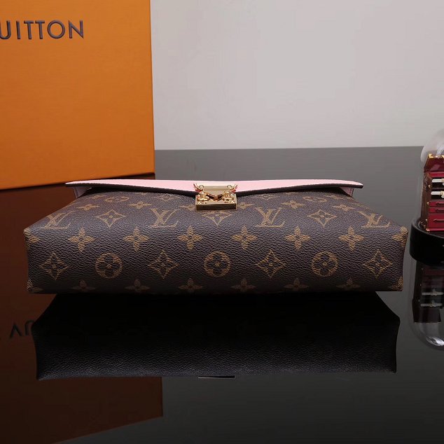 Louis vuitton original monogram canvas pallas chain bag M40543 pink