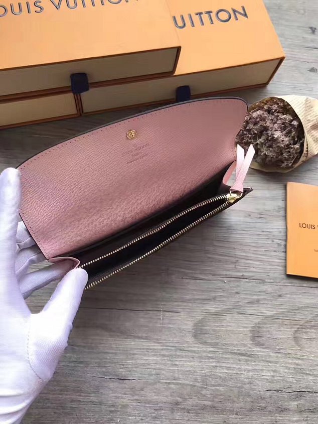 Louis Vuitton monogram reverse emilie wallet m60696 pink