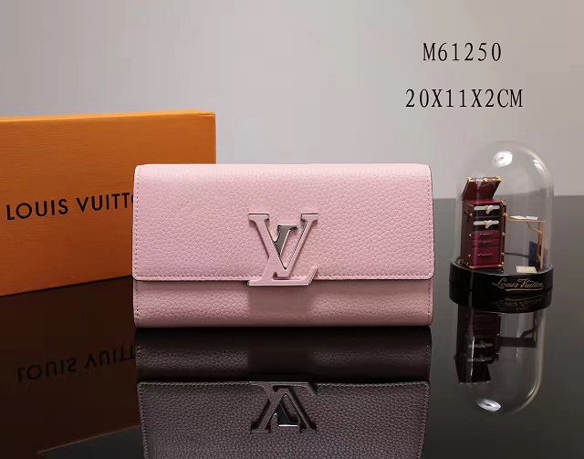 Louis vuitton calfskin capucines wallet M61471 pink