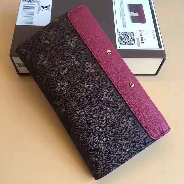 Louis vuitton monogram canvas pallas wallet M58413 bordeaux