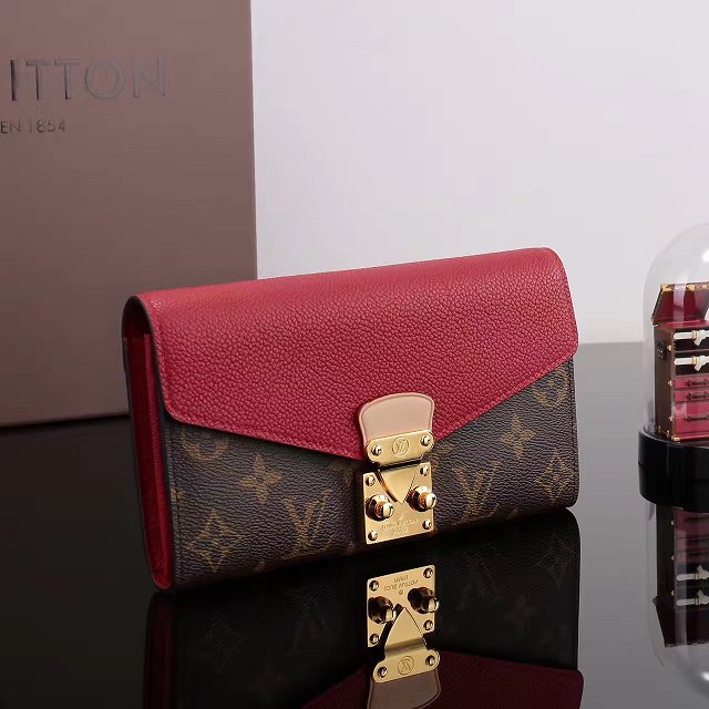 Louis vuitton monogram canvas pallas wallet M58414 red