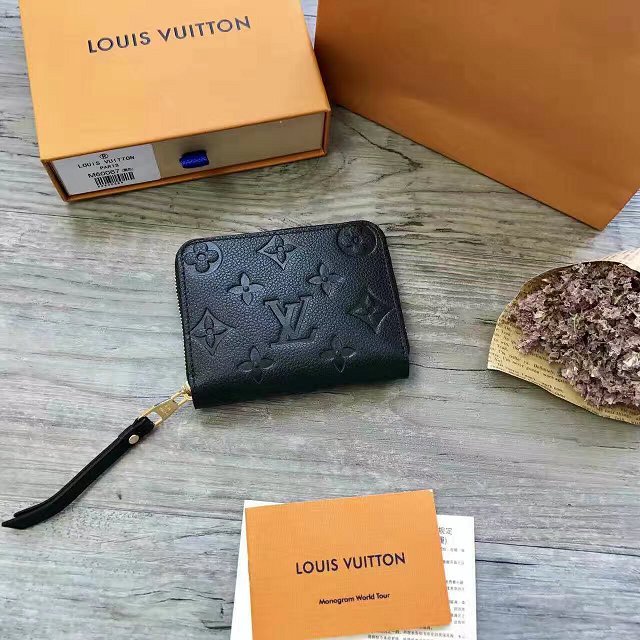 Louis vuitton monogram empreinte zippy coin purse M60574 black