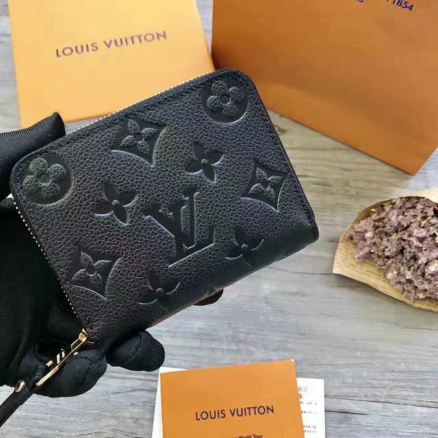 Louis vuitton monogram empreinte zippy coin purse M60574 black