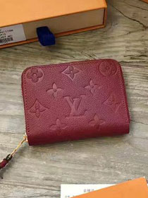 Louis vuitton monogram empreinte zippy coin purse M60574 burgundy