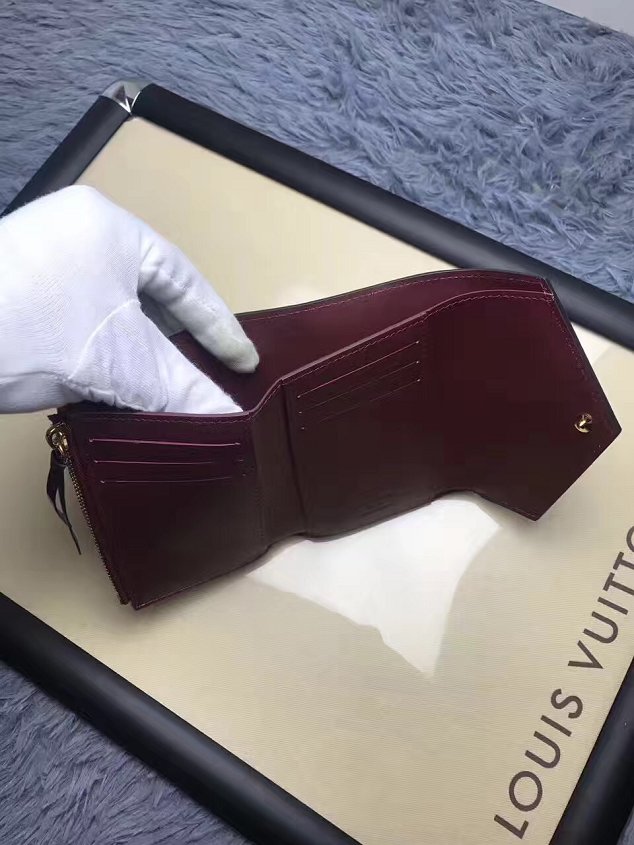 Louis vuitton monogram vernis leather victorine wallet M62427 burgundy