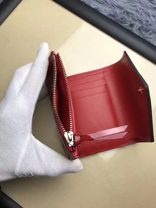 Louis vuitton monogram vernis leather victorine wallet M62429 red