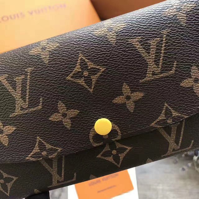 Louis Vuitton monogram canvas emilie wallet m64301 yellow