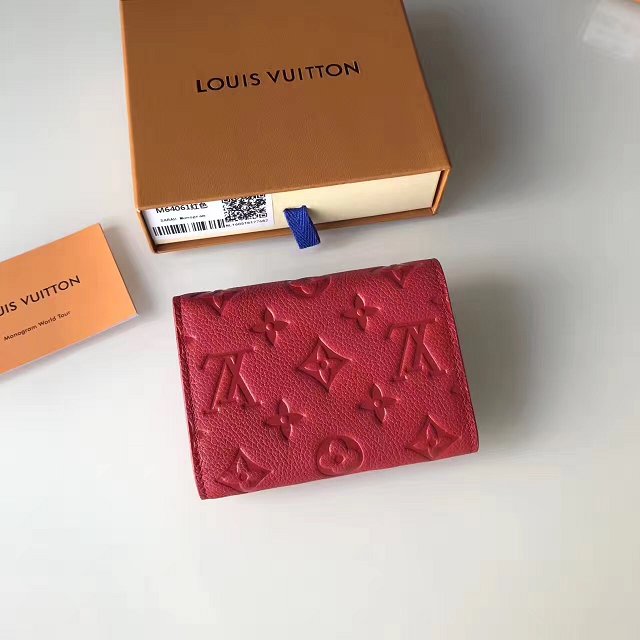 Louis vuitton monogram empreinte victorine wallet M64061 red