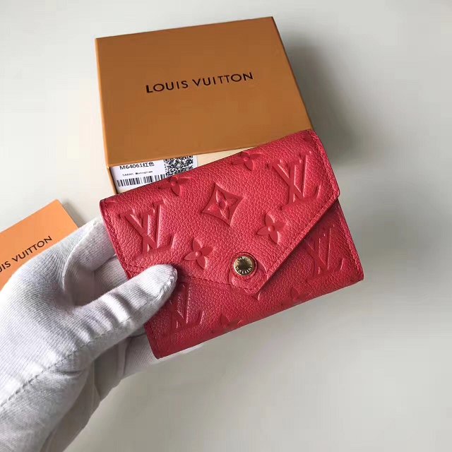 Louis vuitton monogram empreinte victorine wallet M64061 red