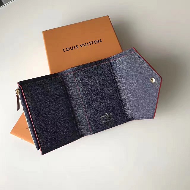 Louis vuitton monogram empreinte victorine wallet M64577 deep blue