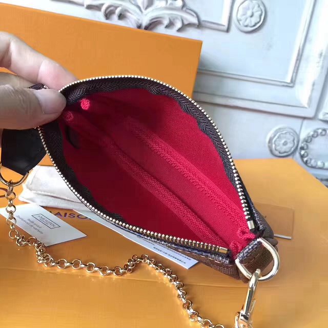 2017 louis vuitton origianl damier ebene mini pochette accessoires N58009