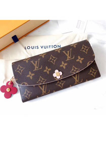 Louis vuitton monogram canvas emilie wallet M64202 burgundy