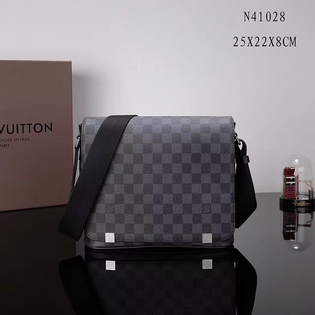 Louis vuitton damier ebene messenger bag N41028 black