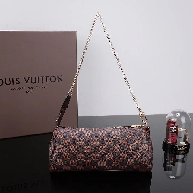 Louis vuitton damier ebene eva clutch purse N55213