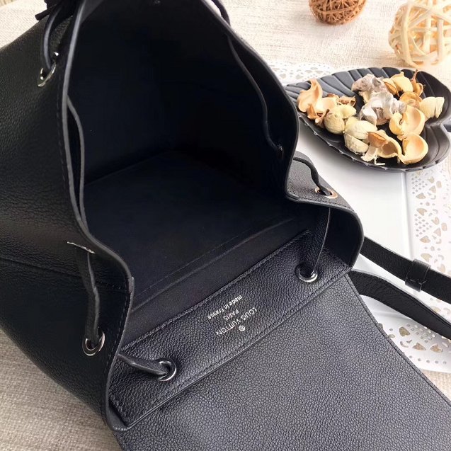 2018 louis vuitton original calfskin lockme backpack M41815 black