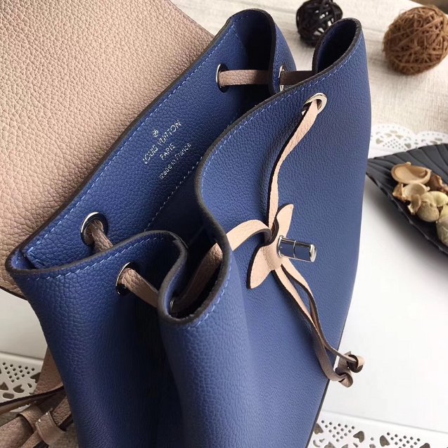2018 louis vuitton original calfskin lockme backpack M41815 blue