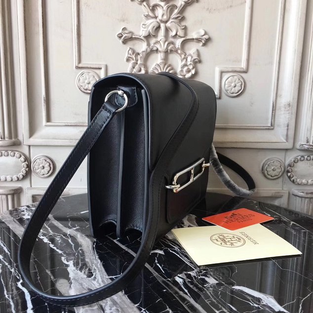 Hermes original swift leather roulis bag R018 black