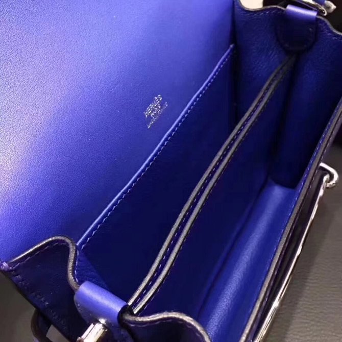  Hermes original swift leather roulis bag R018 electric blue