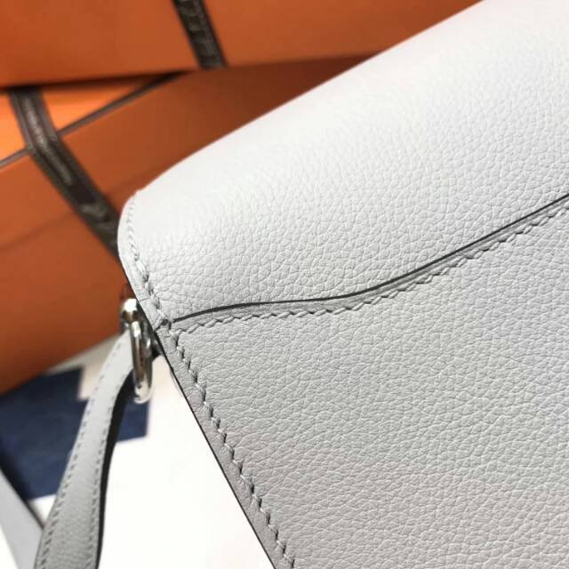 Hermes original swift leather roulis bag R018 light gray