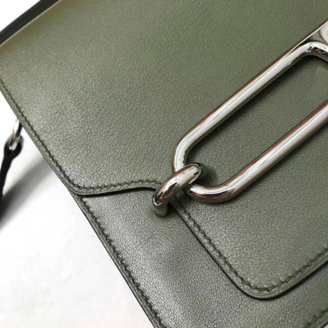 Hermes original swift leather roulis bag R018 olive