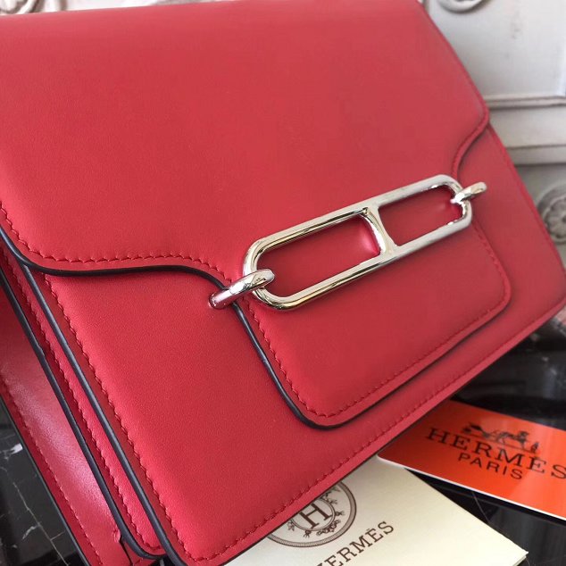 Hermes original swift leather roulis bag R018 red